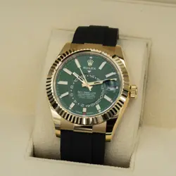 ROLEX SKY-DWELLER GREEN DIAL – REF. 336238 – 18K YELLOW GOLD – FULL SET – OYSTER