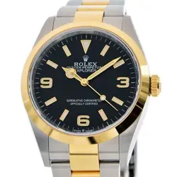 USED ROLEX EXPLORER I RANDOM NUMBER (2022) 124273 BLACK MEN'S WATCH #1014015