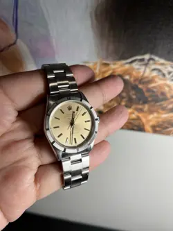 Rolex Air-King Ref 14010 Oyster Bracelet Circa 1995 Turned Bezel Champagne Dial