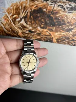 Rolex Air-King Ref 14010 Oyster Bracelet Circa 1995 Turned Bezel Champagne Dial