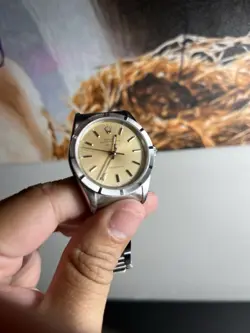 Rolex Air-King Ref 14010 Oyster Bracelet Circa 1995 Turned Bezel Champagne Dial