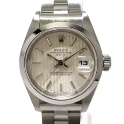 ROLEX OYSTER PERPETUAL DATE AUTOMATIC SS SILVER DIAL NUMBER A USED SKAI-0