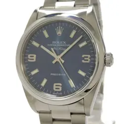 ROLEX AIR KING AUTOMATIC SS NAVY DIAL K NUMBER 14000M USED SKAI-0