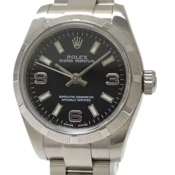 ROLEX OYSTER PERPETUAL AUTOMATIC SS BLACK DIAL Z NUMBER USED SKAI-0