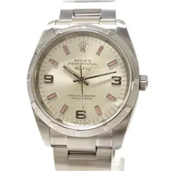ROLEX AIR KING AUTOMATIC SS SILVER DIAL M NUMBER 114210 USED SKAI-0