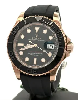 PRE-OWNED ROLEX YACHT-MASTER 126655 ROSE GOLD 40MM WATCH, S15204