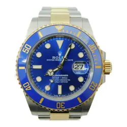 USED ROLEX SUBMARINER DATE 126613LB BLUE CASE: 40MM MEN'S WATCH #1023015