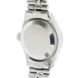 Rolex Watch Oyster Perpetual Date 6517 SS WG Women Case Size 24mm Silver Dial