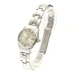 ROLEX WATCH OYSTER PERPETUAL DATE 6519 CAL.1130 AUTOMATIC SILVER DIAL ANALOG