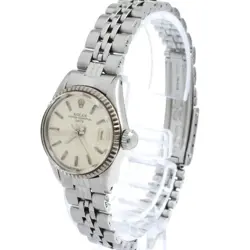 ROLEX WATCH OYSTER PERPETUAL DATE 6516 STAINLESS STEEL AUTOMATIC SILVER DIAL