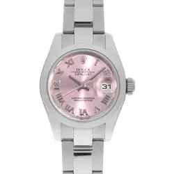 ROLEX DATEJUST 179160 PINK ROMAN 3 ROW OYSTER BRACELET G NUMBER SECOND HAND ...