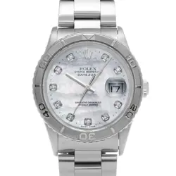 ROLEX DATEJUST THUNDERBIRD 16264NG WHITE SHELL/DIAMOND WATCH 682798