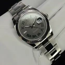 ROLEX DATEJUST WIMBLEDON 126334 SILVER OYSTER BRACELET WITH FLUTED BEZEL