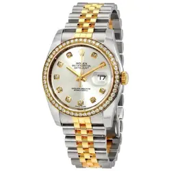 ROLEX DATEJUST 278383RBR GOLD AND SILVER JUBILEE BRACELET-GOLD AND WHITE BEZEL