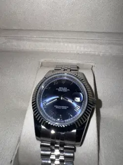 ROLEX 41MM STAINLESS STEEL OYSTER PERPETUAL DATEJUST WRISTWATCH