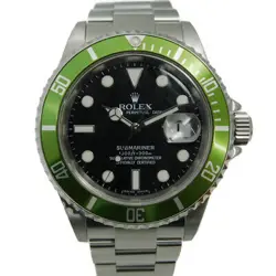 USED ROLEX SUBMARINER DATE 16610LV BLACK CASE: 40MM MEN'S WATCH #1024015