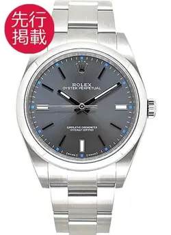 ROLEX OYSTER PERPETUAL 39 114300 DARK RHODIUM #K406