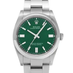 ROLEX OYSTER PERPETUAL 36 126000 GREEN WATCH 684584