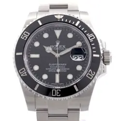 USED ROLEX SUBMARINER DATE RANDOM NUMBER 116610LN BLACK MEN'S WATCH #1028015