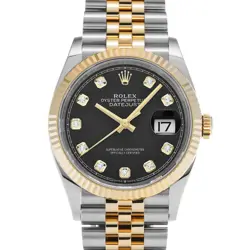 ROLEX DATEJUST 36 126233G BLACK/DIAMOND WATCH 681746