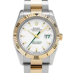 ROLEX DATEJUST TURN-O-GRAPH 116263 WHITE WATCH 681771