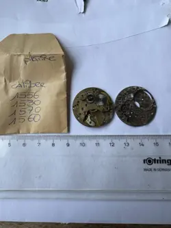 ORIGINAL LOT OF 2 ROLEX CALIBER 1556 1570 1530 1560 PLATE + PARTIAL MOVEMENTS