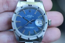 CRAZY COOL PATINA ROLEX DATE 1501 BLUE STARRY NIGHT SIGMA DIAL ON BRACELET 1972
