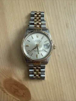 ROLEX DATEJUST 16013 GOLD AND SILVER JUBILEE BRACELET WITH GOLD BEZEL 41MM