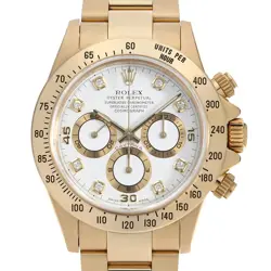 ROLEX COSMOGRAPH DAYTONA 8P DIAMOND 16528G WHITE A NUMBER SECOND HAND MENS