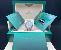 Rolex Datejust 41mm Mens White Dial Jubilee Bracelet (126334) - New COMPLETE SET