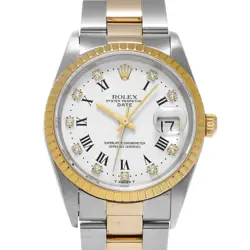ROLEX OYSTER PERPETUAL DATE 15223G WHITE/DIAMOND WATCH 675172