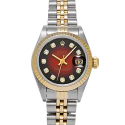 ROLEX DATEJUST 69173G CHERRY GRADATION/DIAMOND WATCH 524295