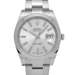 ROLEX DATEJUST 41 126300 SILVER WATCH 674826