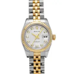 ROLEX DATEJUST 179173G SILVER COMPUTER/DIAMOND WATCH 673746