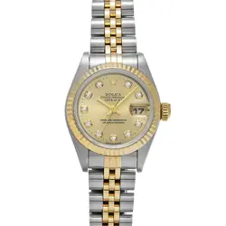 ROLEX DATEJUST 69173G CHAMPAGNE/DIAMOND WATCH 674231