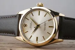 SERVICED VINTAGE ROLEX OYSTERPERPETUAL 6634 34MM GOLD CAP CAL.1560 C.1959 #1435
