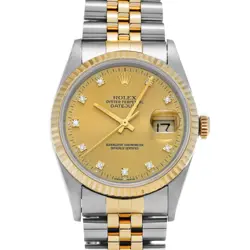ROLEX DATEJUST 16233G CASE SIZE 36×36MM MEN'S USED WATCH #715128