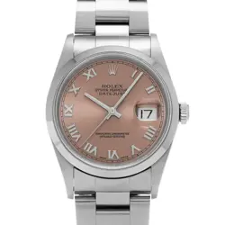 ROLEX DATEJUST 16200 PINK CASE SIZE 36×36MM MEN'S USED WATCH #714428