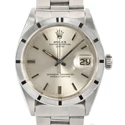 ROLEX OYSTER PERPETUAL DATE 1501 SILVER MEN'S USED WATCH #711528