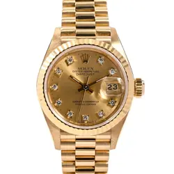 ROLEX DATEJUST 69178G YELLOW CASE SIZE 26MM LADIES USED WATCH #731128