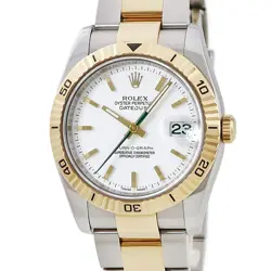 ROLEX DATEJUST TURN-O-GRAPH 116263 WHITE CASE SIZE 36MM USED WATCH #73728