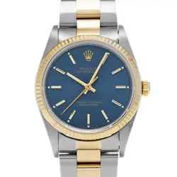 ROLEX OYSTER PERPETUAL 14233 BLUE CASE SIZE 34×34MM MEN'S USED WATCH #71028