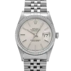 ROLEX DATEJUST 16234 SILVER CASE SIZE 36×36MM MEN'S USED WATCH #7211328