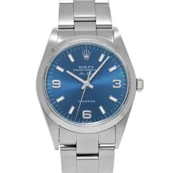 ROLEX AIR KING 14000 BLUE CASE SIZE 34×34MM MEN'S USED WATCH #716028