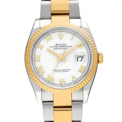 ROLEX DATEJUST 36 126233 WHITE CASE SIZE 36×36MM MEN'S USED WATCH #72828