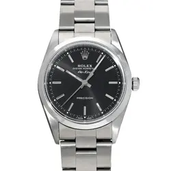 ROLEX AIR KING 14000 BLACK CASE SIZE 34×34MM MEN'S USED WATCH #726028