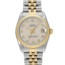 ROLEX DATEJUST 68273 IVORY CASE SIZE 31×31MM UNISEX USED WATCH #711928