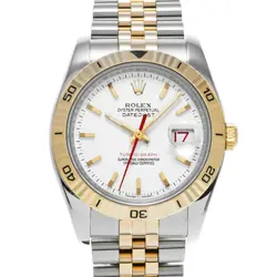ROLEX DATEJUST TURN-O-GRAPH 116263 WHITE MEN'S USED WATCH #72728