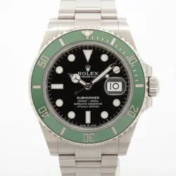 ROLEX GREEN SUBMARINER 126610LV SS SS AT BLACK DIAL 1 EXTRA LINK