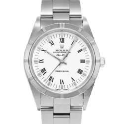 ROLEX AIR KING 14010 WHITE CASE SIZE 34×34MM MEN'S USED WATCH #711428